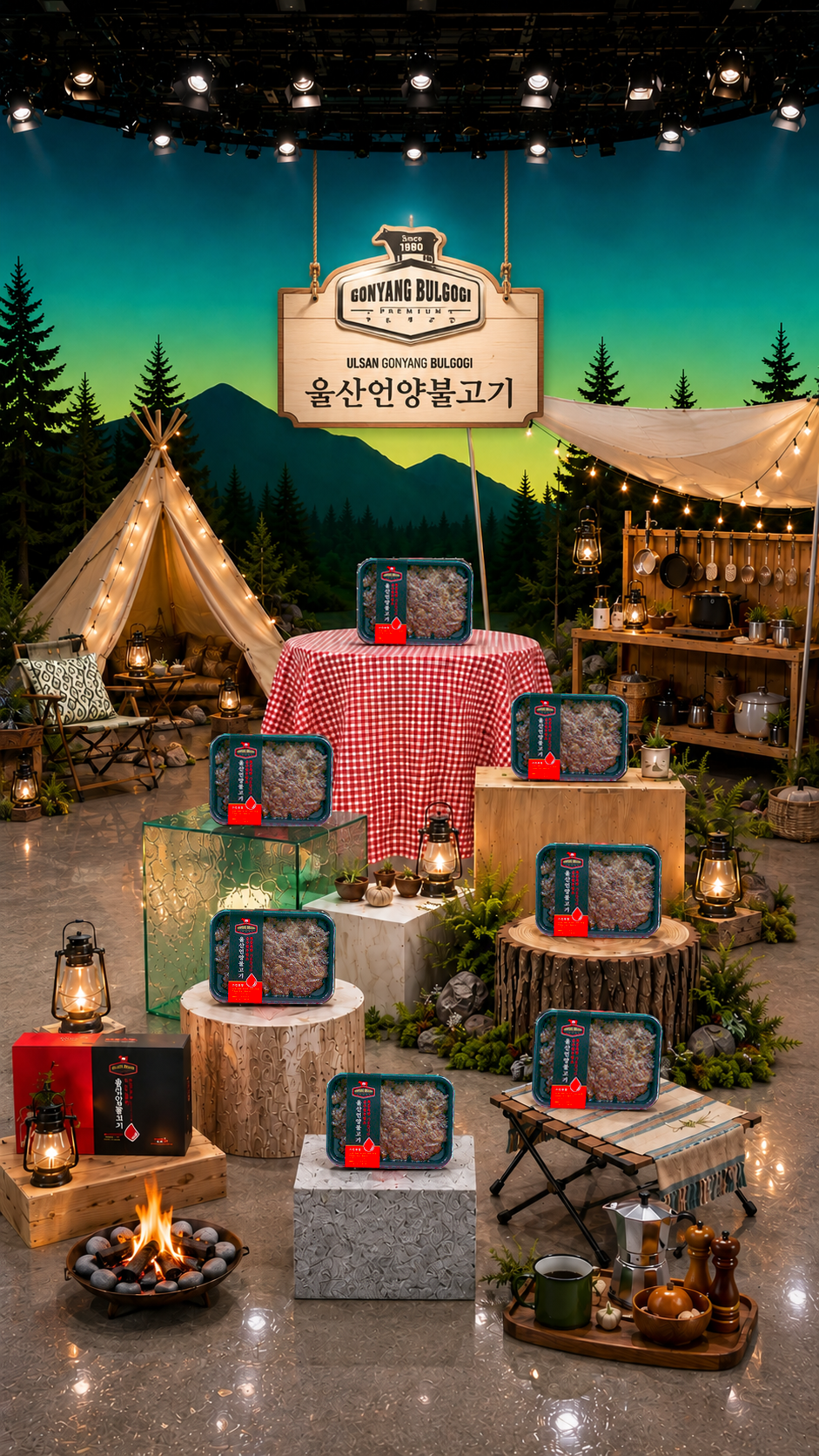 언양불고기 캠핑 콘셉트 라이브 스튜디오