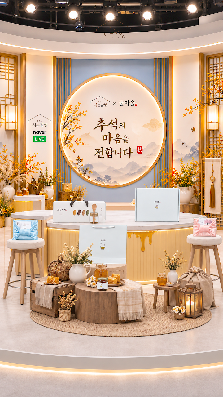 꿀마을 추석 선물세트 라이브 스튜디오
